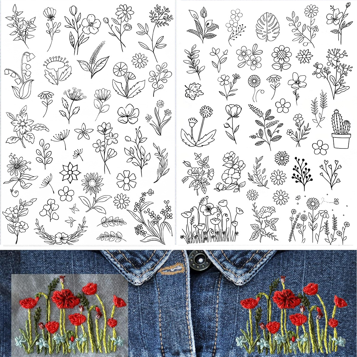 Embroidery Meaning - 72Pcs Water Soluble Stabilizer Embroidery Pattern