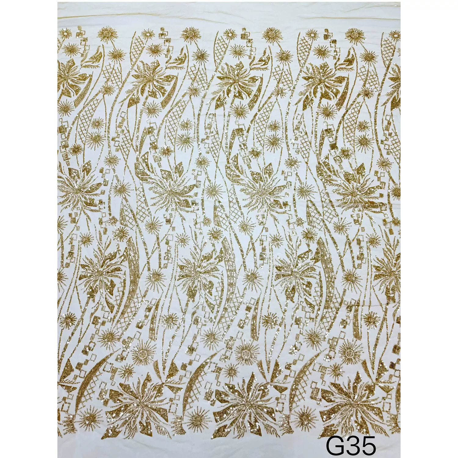 Embroidery Pattern - 1yard soft Lace fabric Geometric pattern