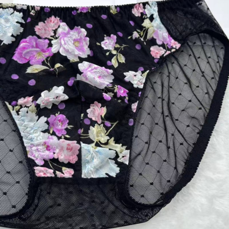 Embroidery Knit - Man's Flower Embroidery Sexy Panties Sissy