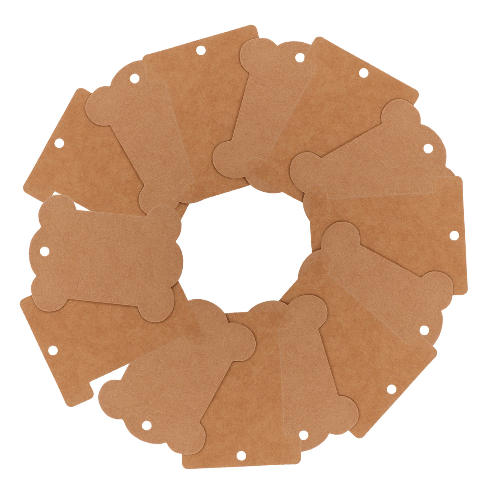 Embroidery Paper - 80Pcs Thickened Enlarged Bone Shape Kraft