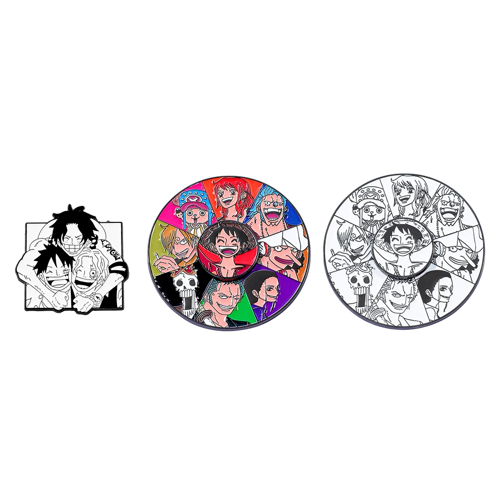 Embroidery Tulle - 3 Pcs Anime One Piece Brooch