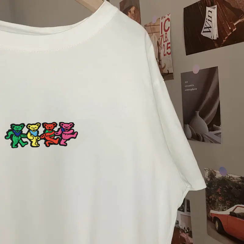 1PC Grateful Dead Dancing Bear - Embroidery Hat Machine incelemesi ve fiyatı
