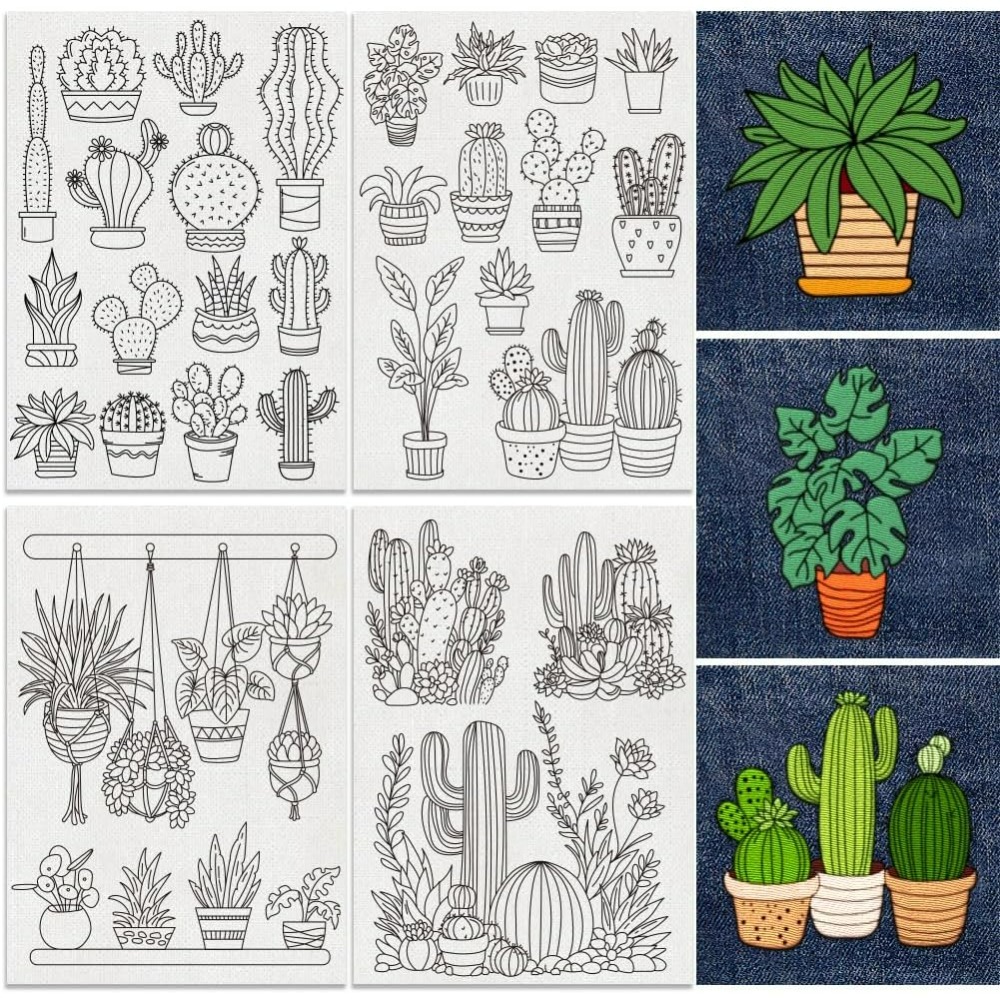 30Pcs Bonsai Cactus Embroidery - Embroidery Pattern incelemesi ve fiyatı