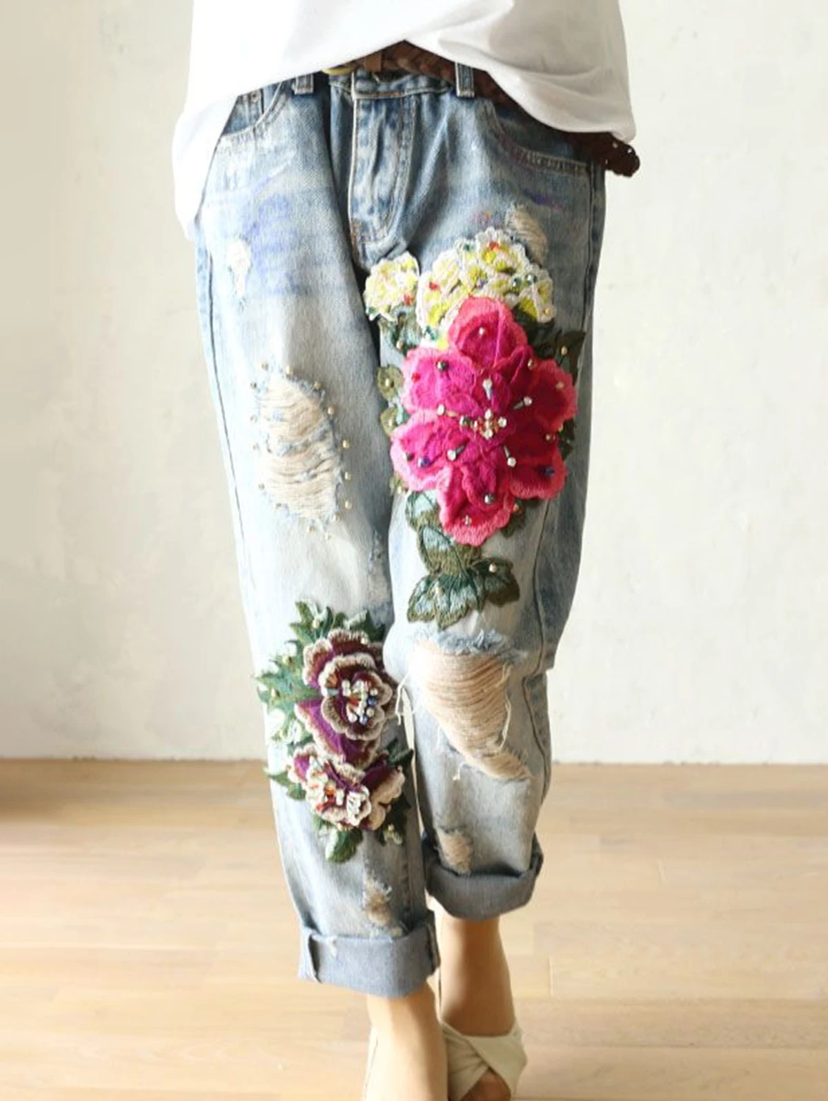Women's Elegant Floral Embroid - Embroidery Effect incelemesi ve fiyatı