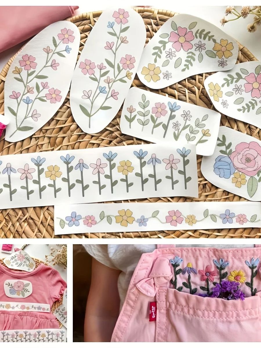 1 Set of 8pcs Colorful Graphic - Embroidery Meaning incelemesi ve fiyatı