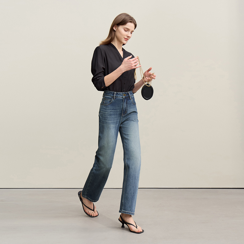 Amii Women's Jeans 2026 Summer - Embroidery Effect incelemesi ve fiyatı