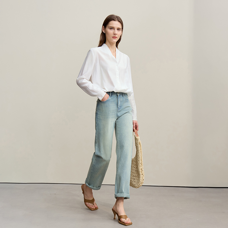 Amii Women's Jeans 2026 Summer - Embroidery Effect incelemesi ve fiyatı