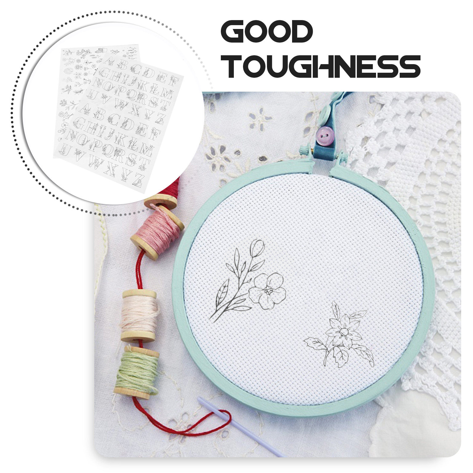 2pcs Sewing Patterns Templates - Embroidery Alphabet Designs incelemesi ve fiyatı