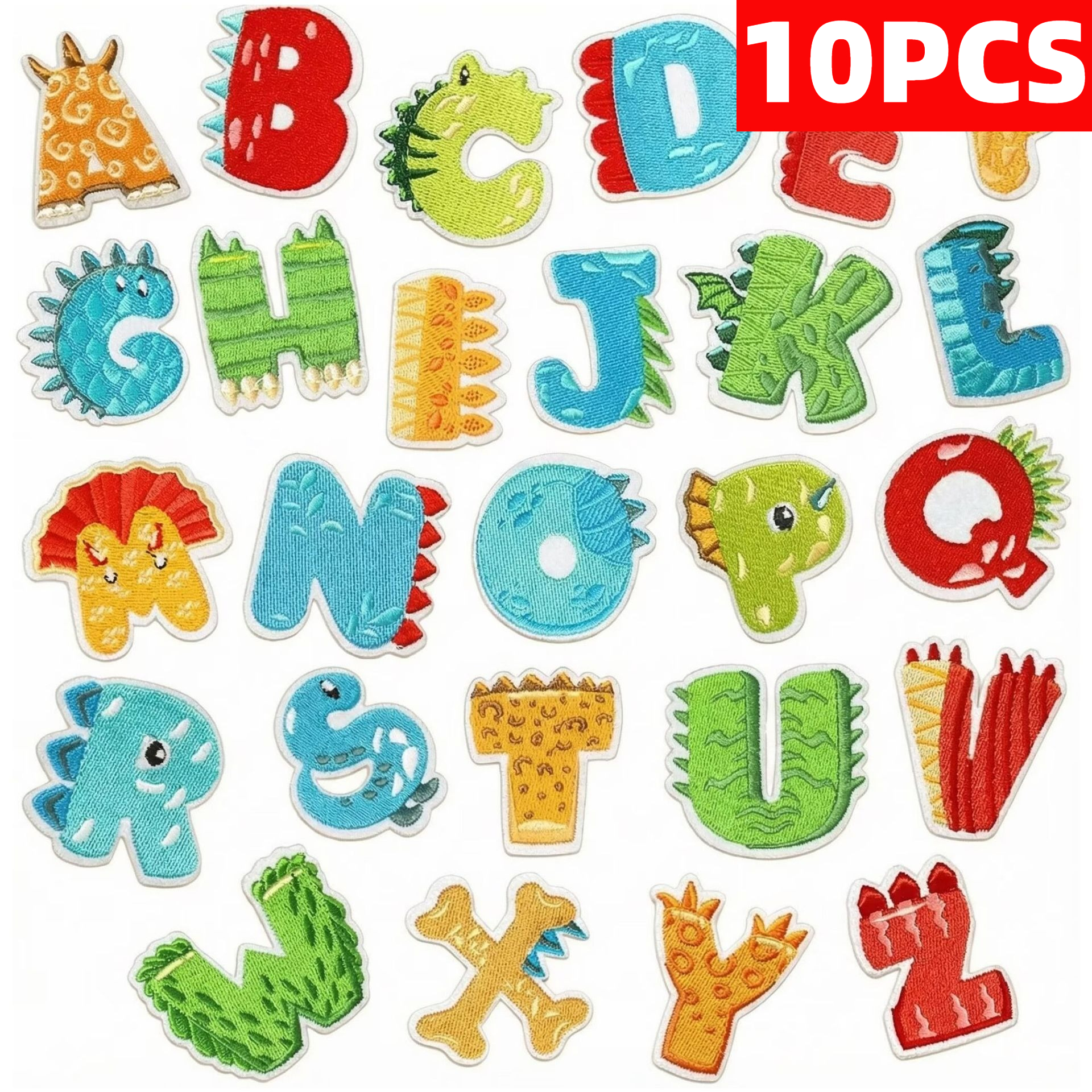 10PCS Wholesale Colorful Engli - Embroidery Alphabet Designs incelemesi ve fiyatı
