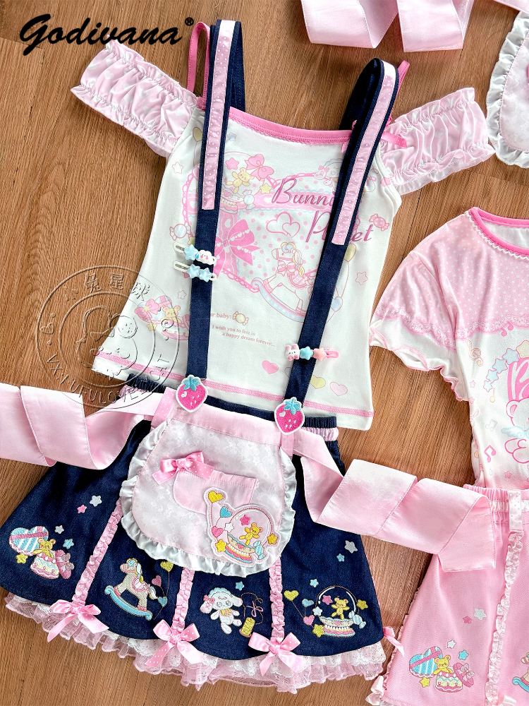 Lolita Daughters Clothes Cute  - Embroidery Tshirt incelemesi ve fiyatı