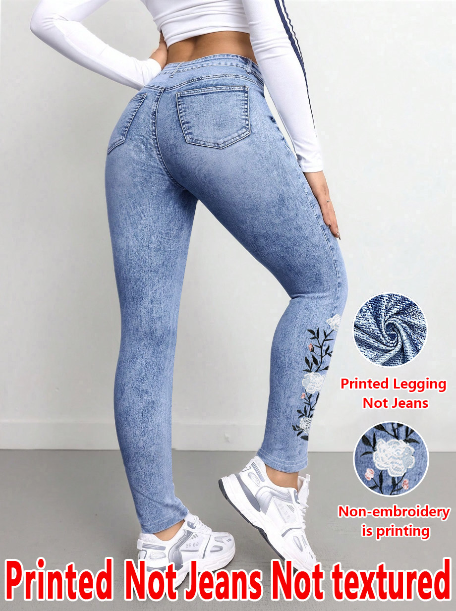 1293 [Printed Pants - Not Deni - Embroidery Effect incelemesi ve fiyatı