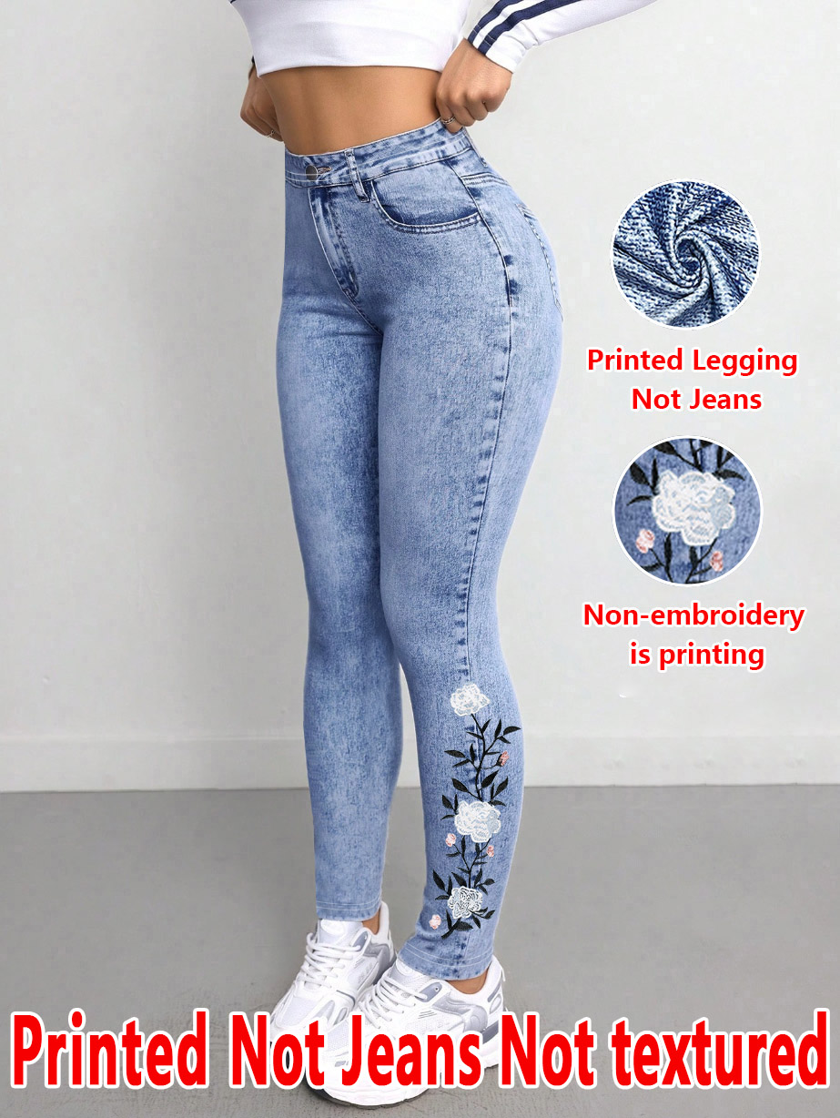 1293 [Printed Pants - Not Deni - Embroidery Effect incelemesi ve fiyatı