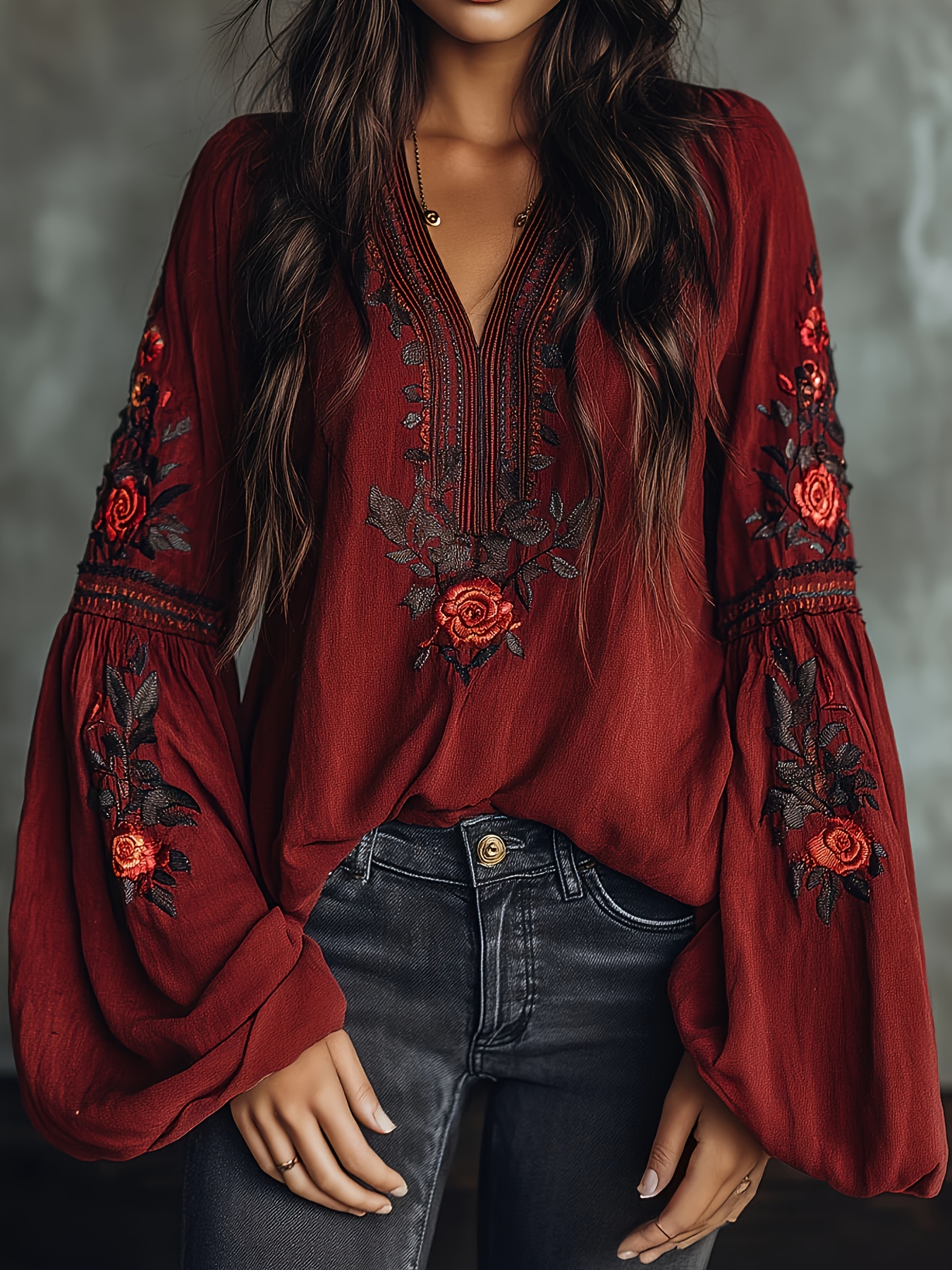 Women‘s Spring Blouse Retro Em - Embroidery Tshirt incelemesi ve fiyatı