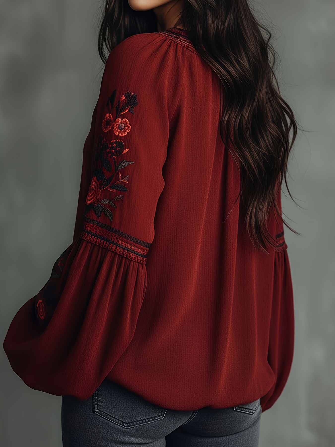 Women‘s Spring Blouse Retro Em - Embroidery Tshirt incelemesi ve fiyatı