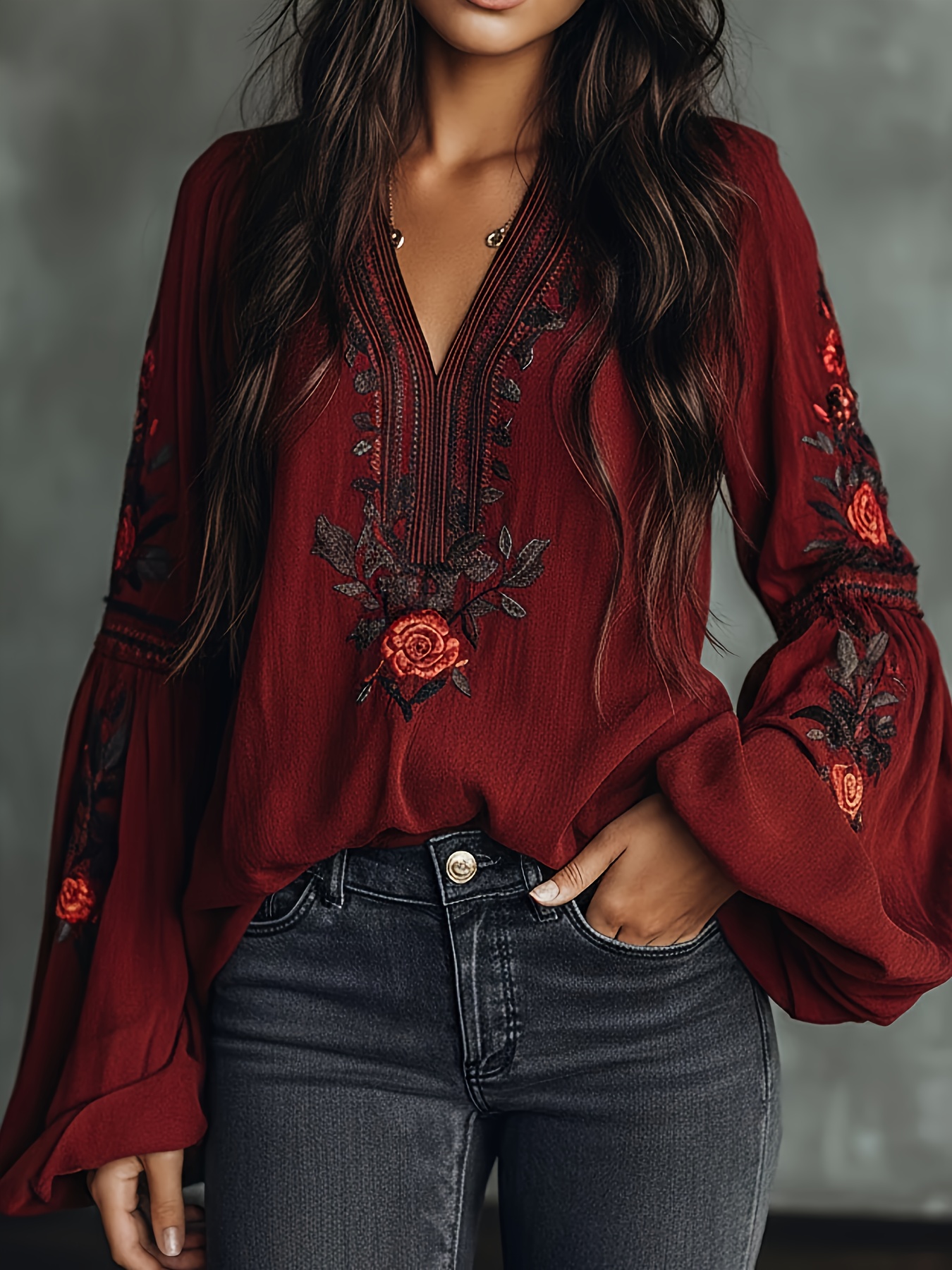 Women‘s Spring Blouse Retro Em - Embroidery Tshirt incelemesi ve fiyatı