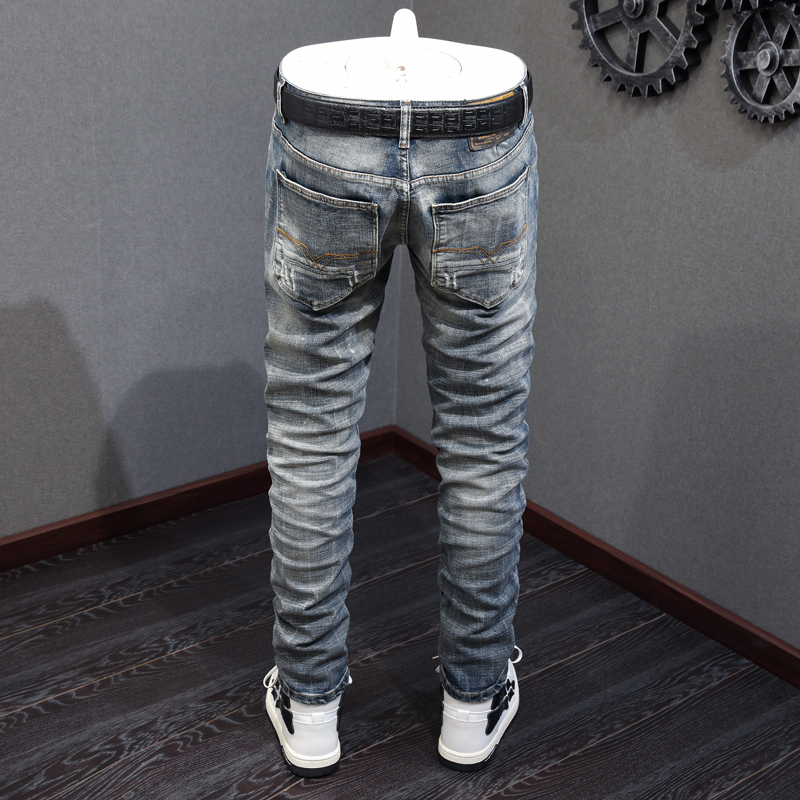 Fashion Vintage Men Jeans High - Embroidery Effect incelemesi ve fiyatı