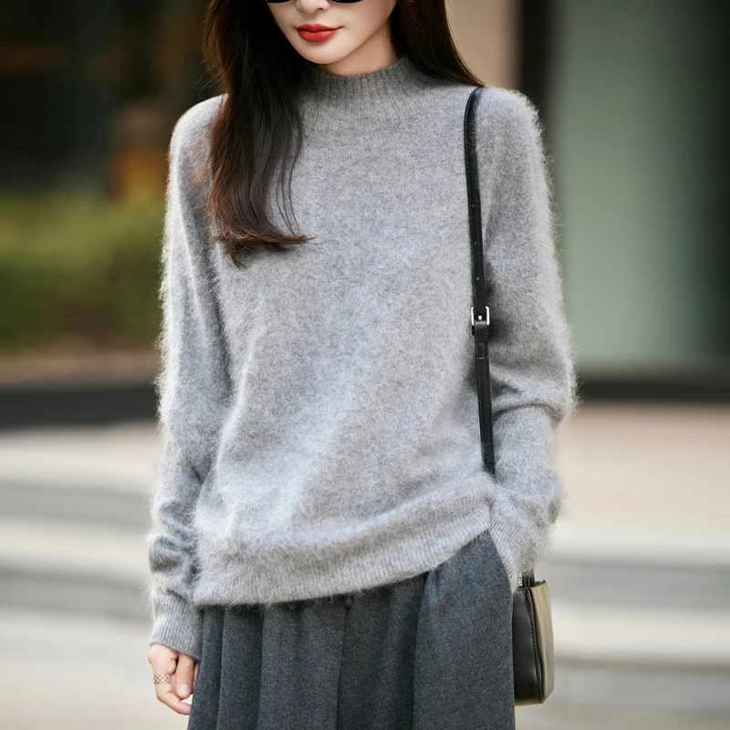 100% Wool Women's Fluffy High  - Embroidery Knit incelemesi ve fiyatı