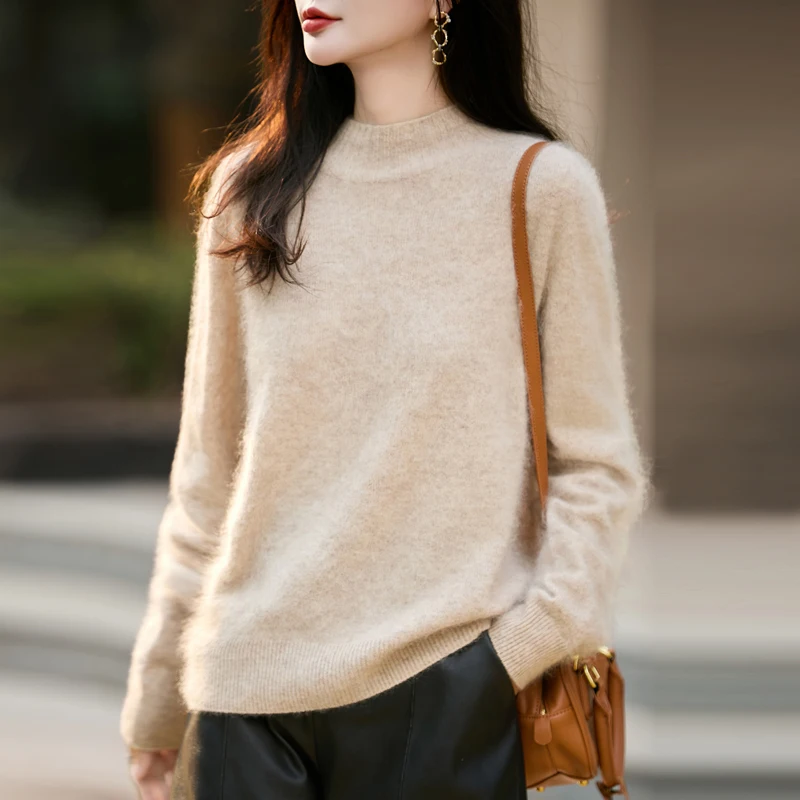 100% Wool Women's Fluffy High  - Embroidery Knit incelemesi ve fiyatı