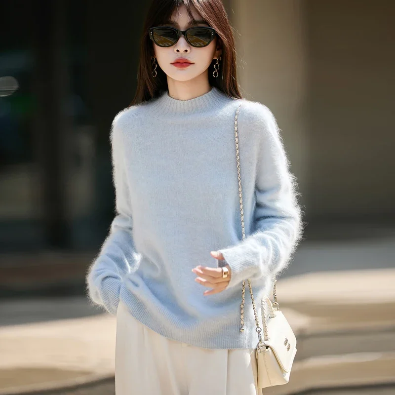 100% Wool Women's Fluffy High  - Embroidery Knit incelemesi ve fiyatı