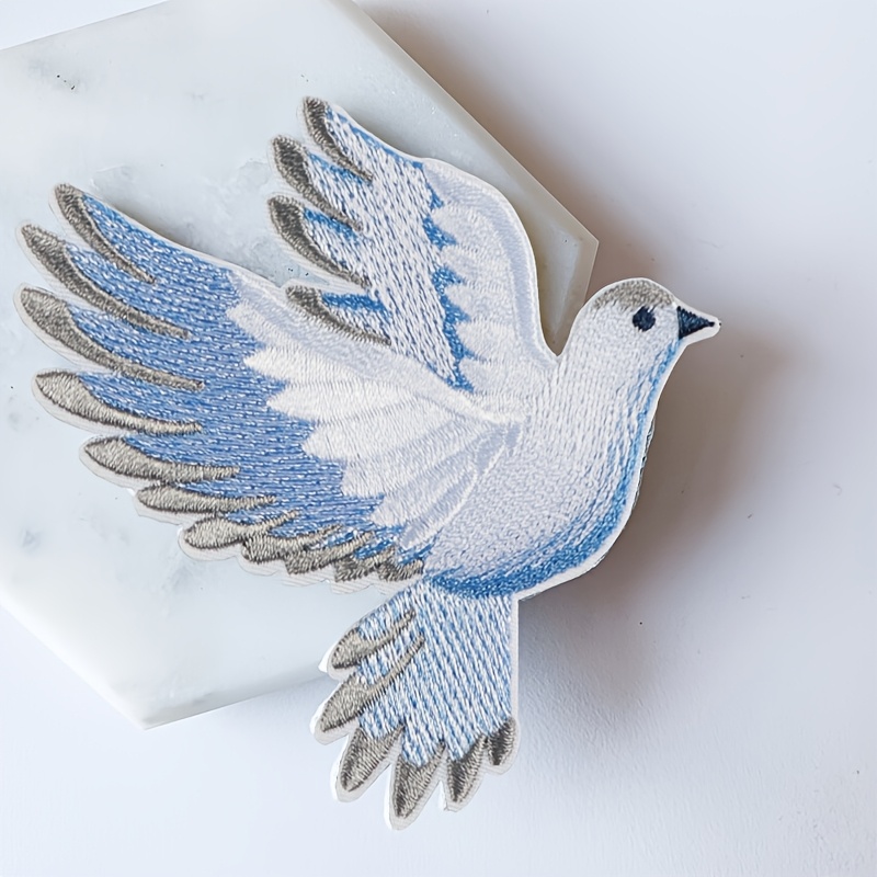 1pc blue-white gradient dove e - Embroidery Meaning incelemesi ve fiyatı