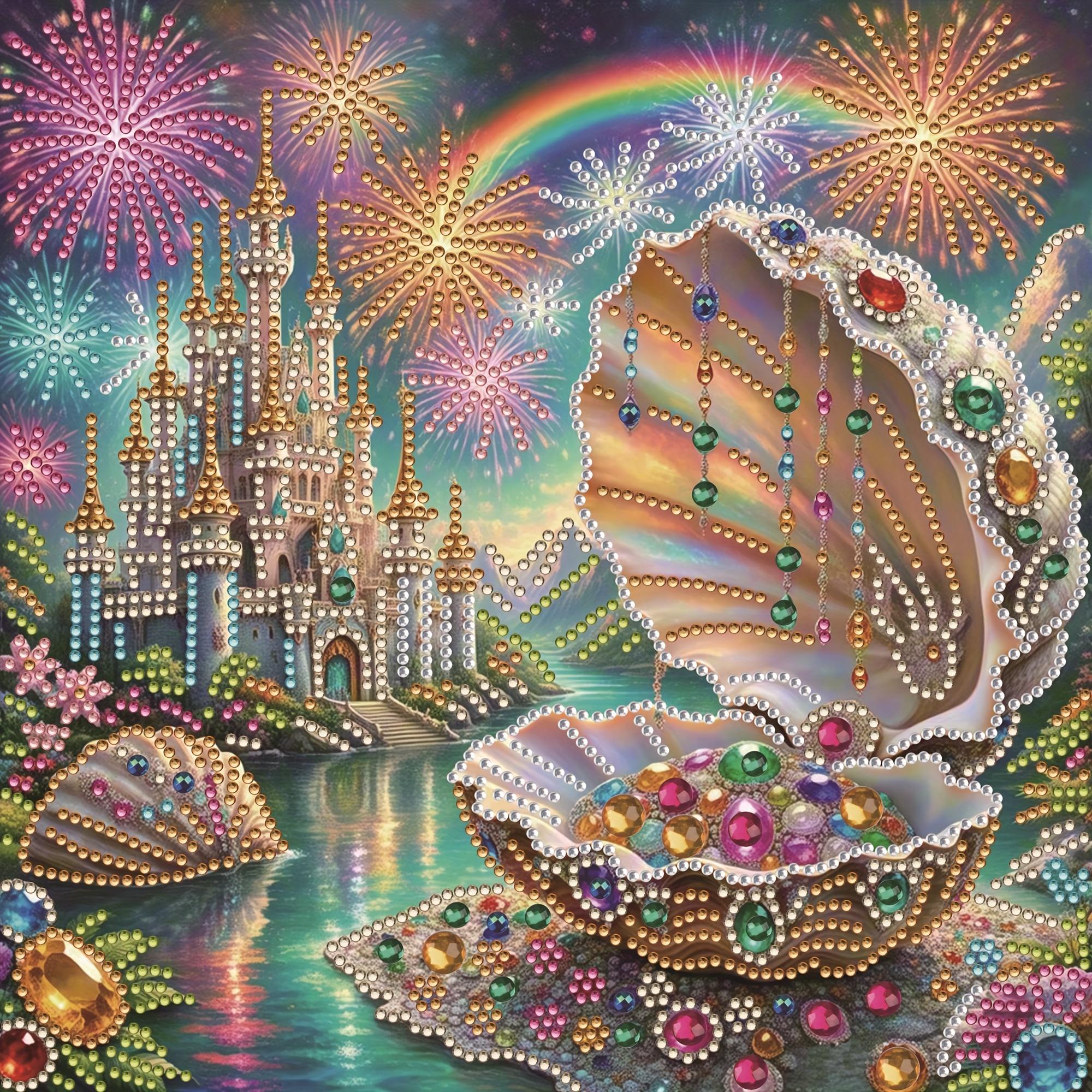 1pc - Shell Pattern Diamond Pa - Embroidery Pattern incelemesi ve fiyatı