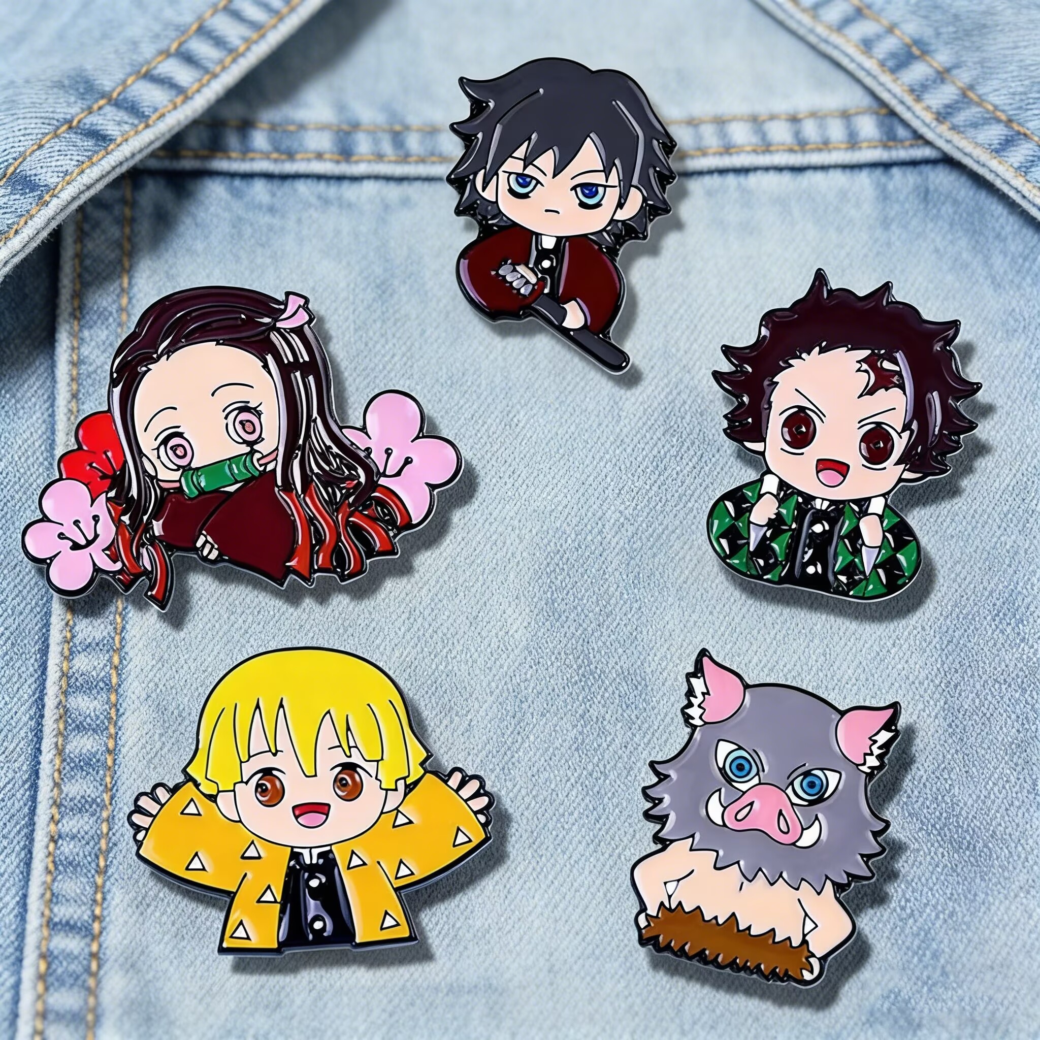 Cute Cartoon Demon Slayer Anim - Embroidery Tulle incelemesi ve fiyatı