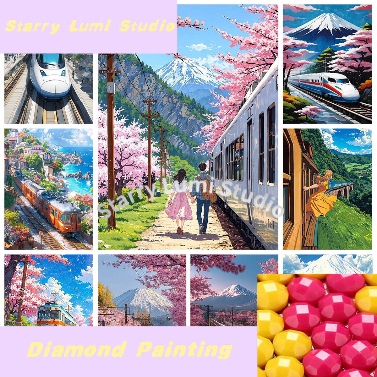 Japan Shinkansen 5D Diamond Pa - Embroidery Pattern incelemesi ve fiyatı