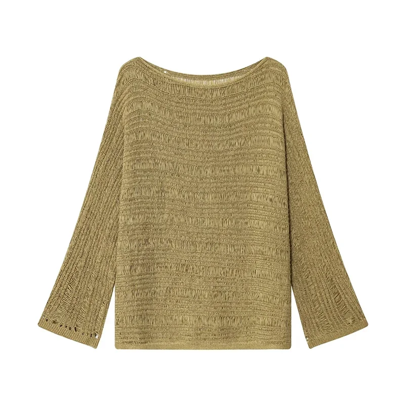 Vintage Boat Neck Knit Sweater - Embroidery Knit incelemesi ve fiyatı