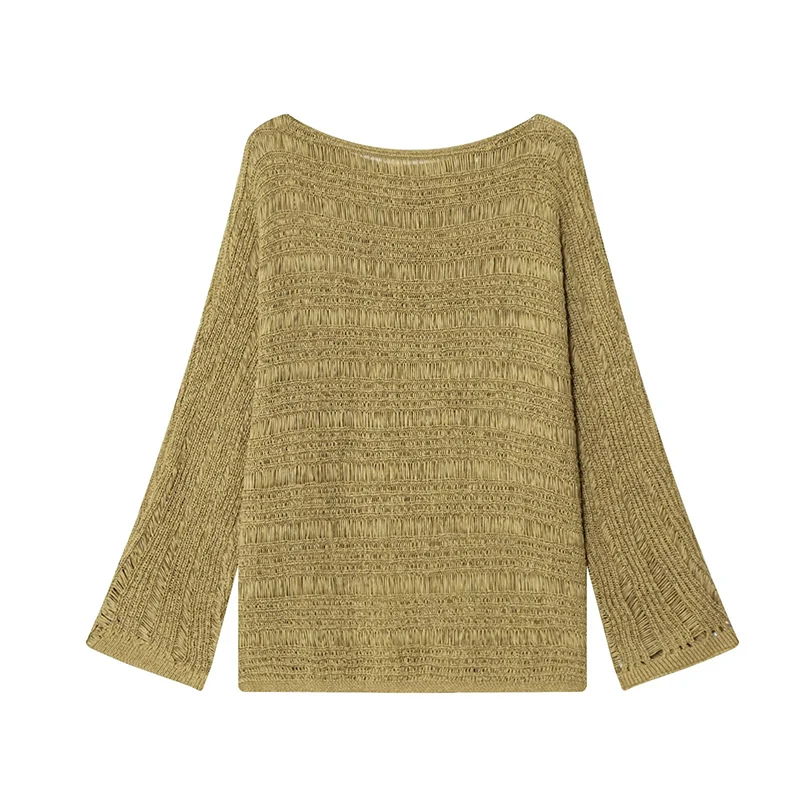 Vintage Boat Neck Knit Sweater - Embroidery Knit incelemesi ve fiyatı