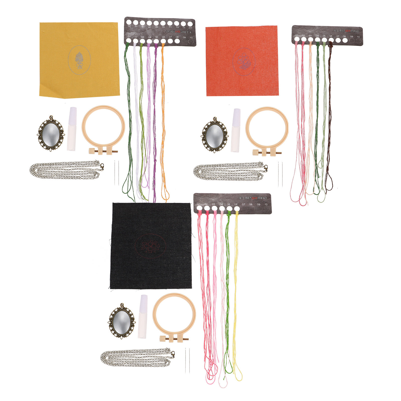 3Sets Embroidery Kit for Begin - Embroidery Chain Stitch incelemesi ve fiyatı