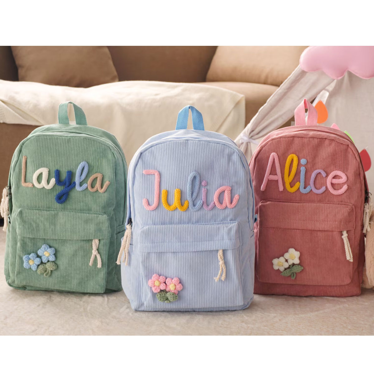 Unisex Personalized Corduroy B - Embroidery Initials Designs incelemesi ve fiyatı