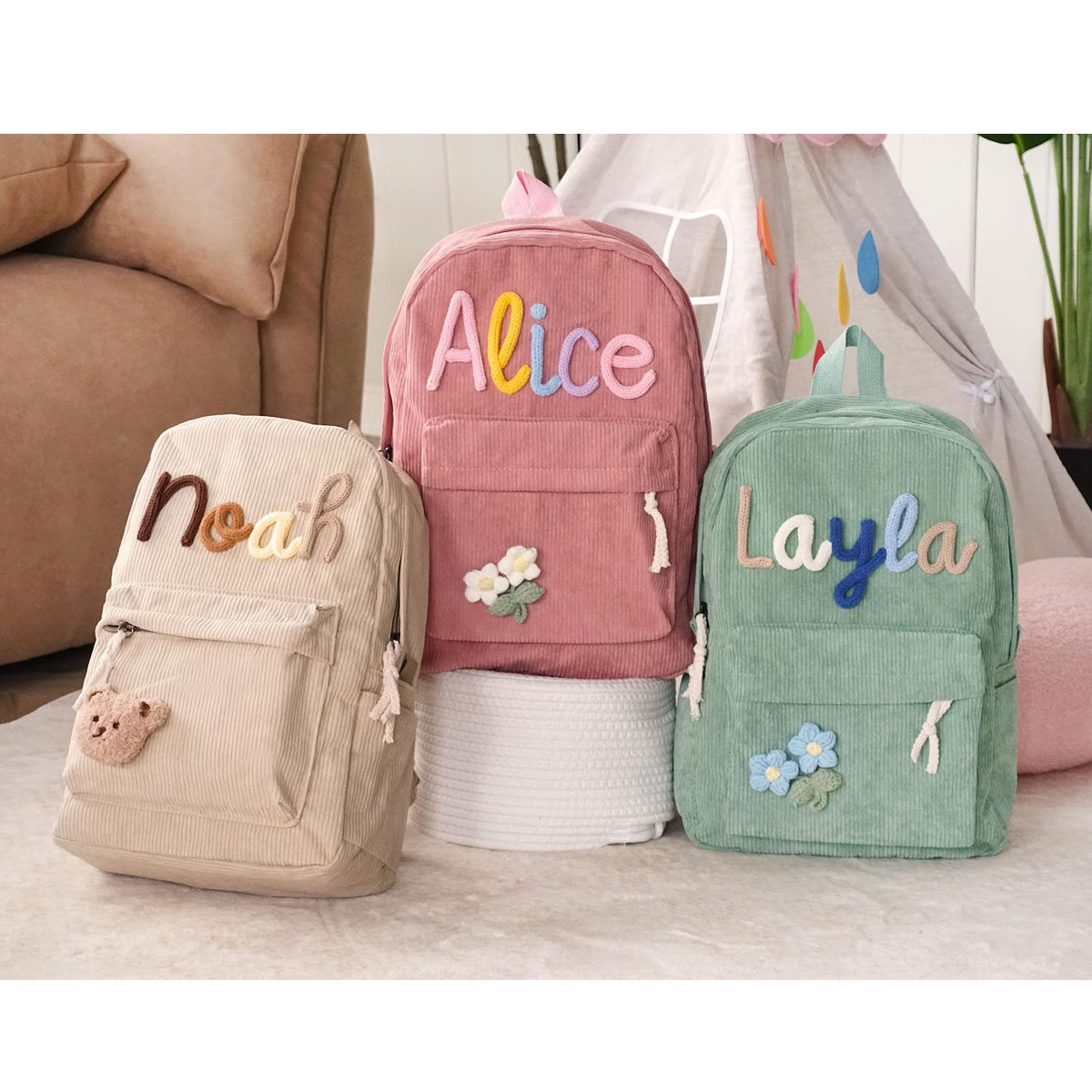 Unisex Personalized Corduroy B - Embroidery Initials Designs incelemesi ve fiyatı