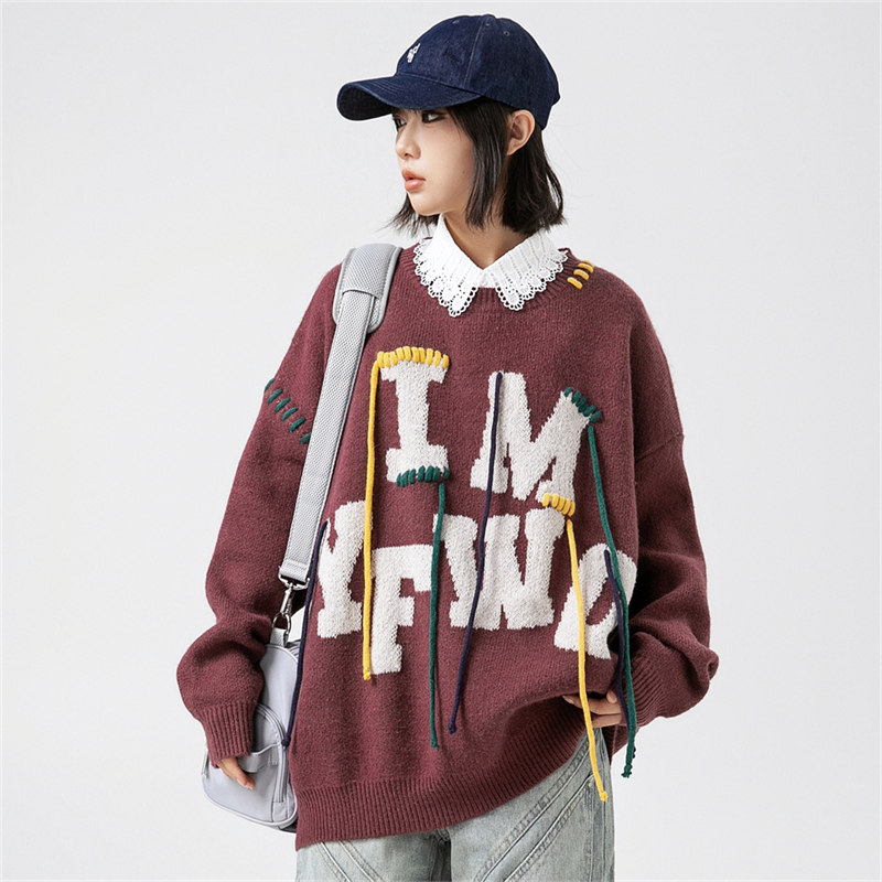 Ladies Oversize Sweater Woman  - Embroidery Alphabet Designs incelemesi ve fiyatı
