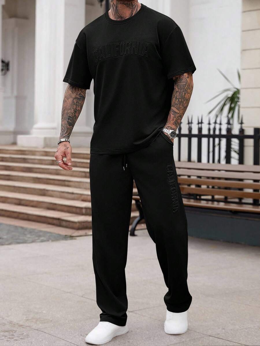 Mens Casual Solid Color Letter - Embroidery Knit incelemesi ve fiyatı