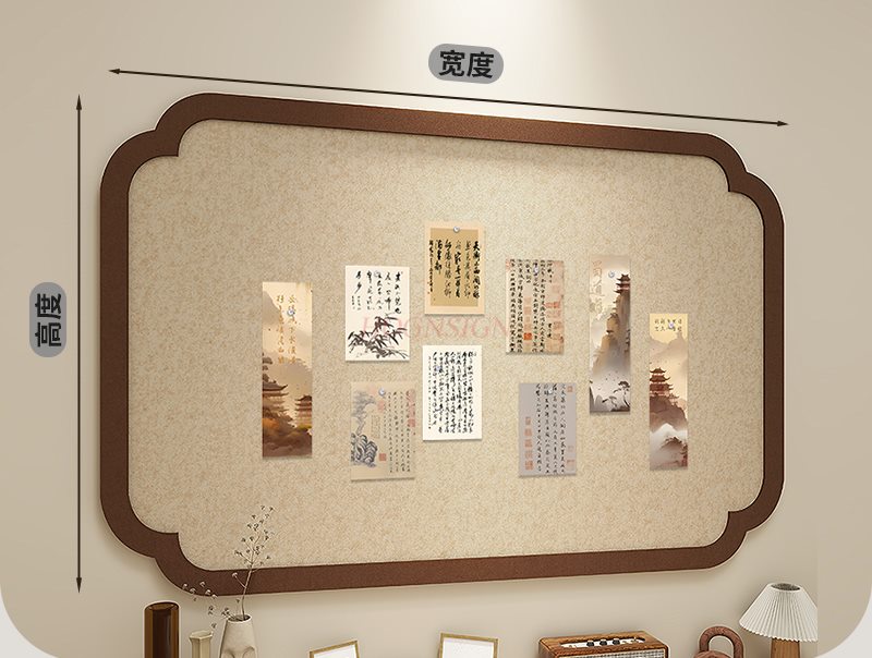1pcs National style felt board - Frame Display Wood incelemesi ve fiyatı