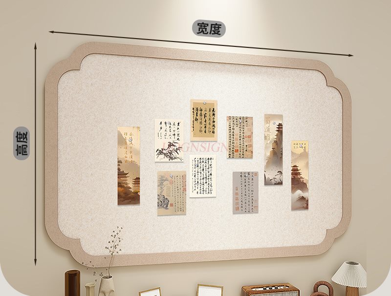 1pcs National style felt board - Frame Display Wood incelemesi ve fiyatı