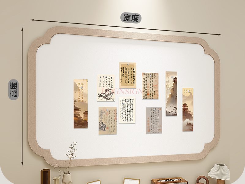 1pcs National style felt board - Frame Display Wood incelemesi ve fiyatı