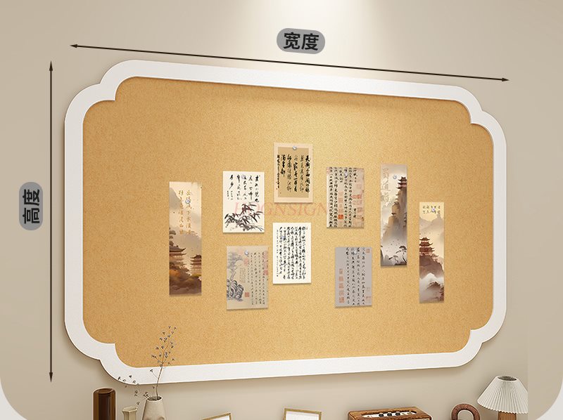 1pcs National style felt board - Frame Display Wood incelemesi ve fiyatı