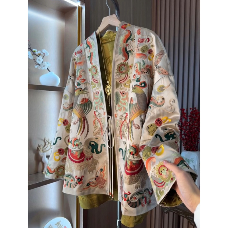 New Chinese Style Kimono Cardi - Embroidery Knit incelemesi ve fiyatı