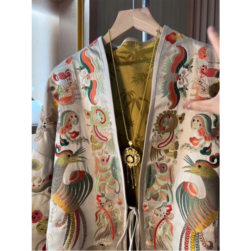 New Chinese Style Kimono Cardi - Embroidery Knit incelemesi ve fiyatı