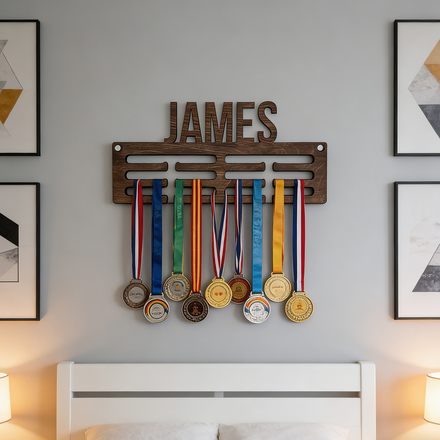 1pc Custom Modern Style Medal  - Frame Display Wood incelemesi ve fiyatı