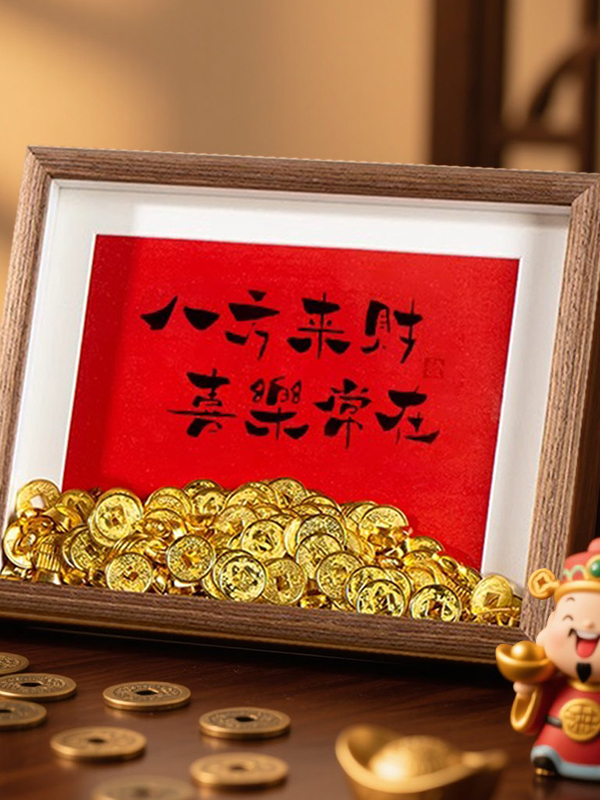 Creative DIY Gold Coin Photo F - Frame Display Wood incelemesi ve fiyatı