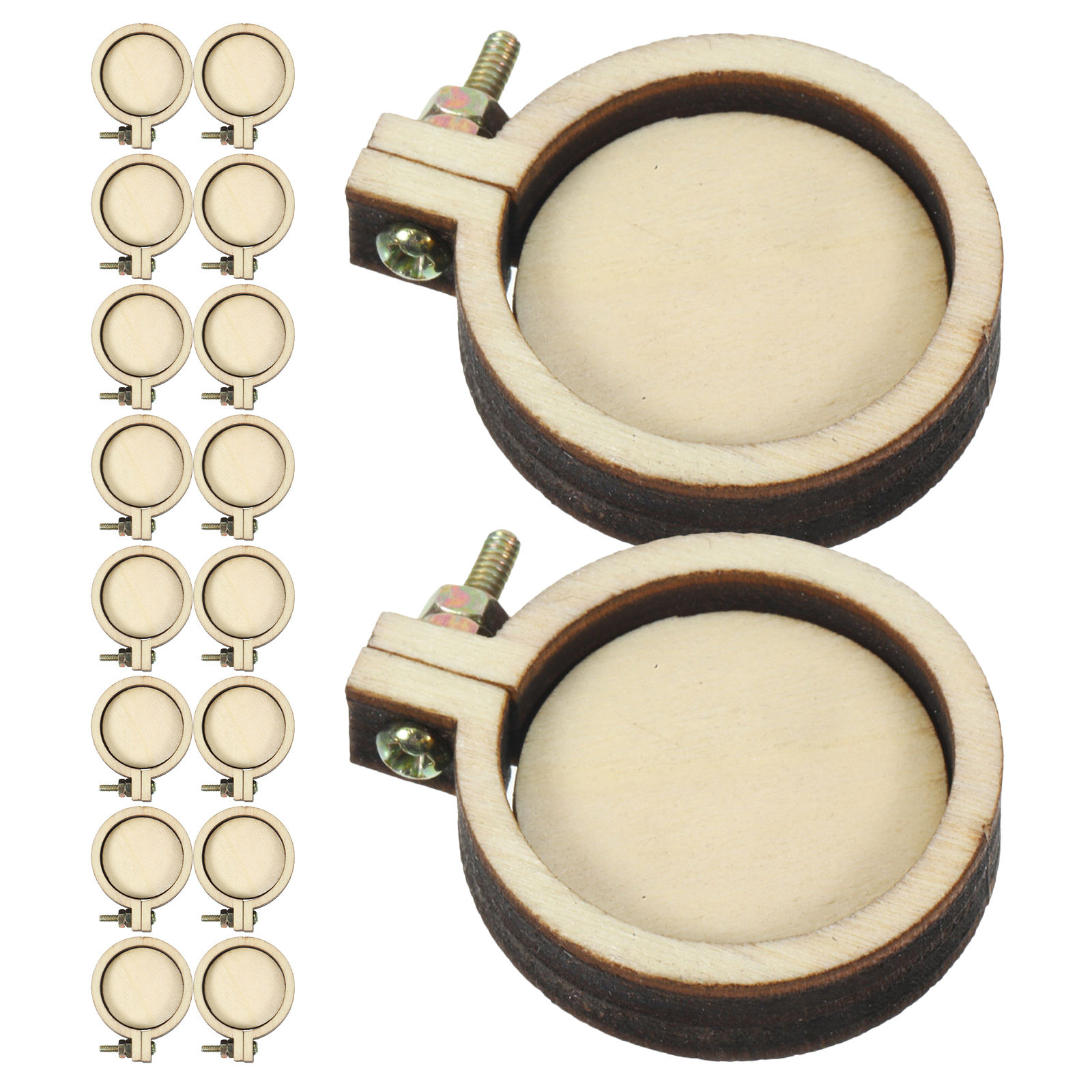 18Pcs Mini Wood Embroidery Hoo - Frame Display Wood incelemesi ve fiyatı