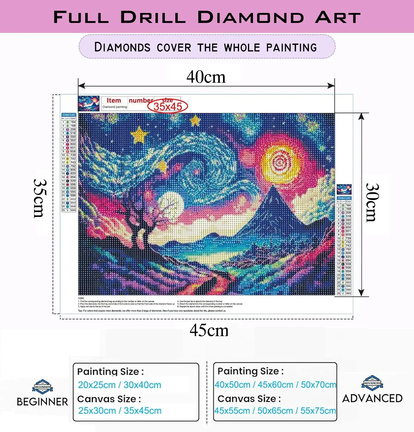 1pc frameless Cross Stitch Dia - Embroidery Pattern incelemesi ve fiyatı