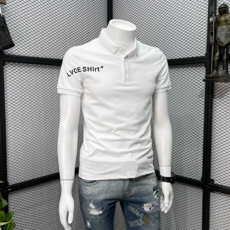 With Collar Tee Shirt for Men  - Embroidery Alphabet Designs incelemesi ve fiyatı