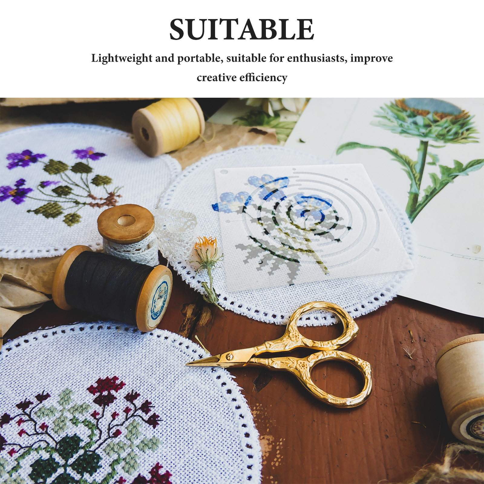 4Pcs Transparent Acrylic Quilt - Embroidery Pattern incelemesi ve fiyatı