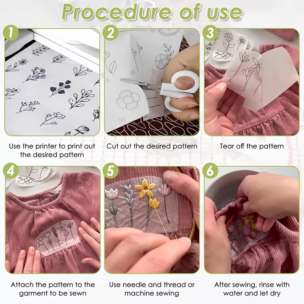 10/5Pcs Water Soluble Embroide - Embroidery Meaning incelemesi ve fiyatı