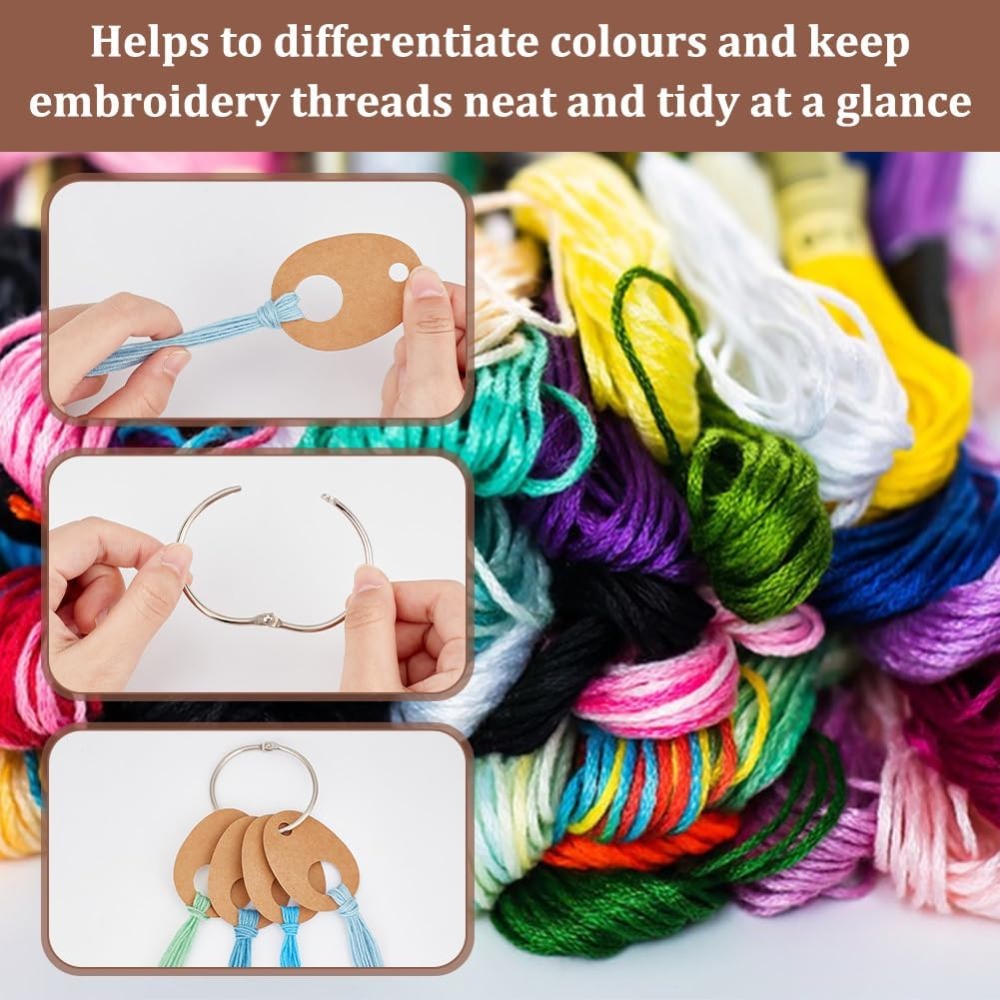 100Pcs Teardrop Floss Thread D - Embroidery Paper incelemesi ve fiyatı