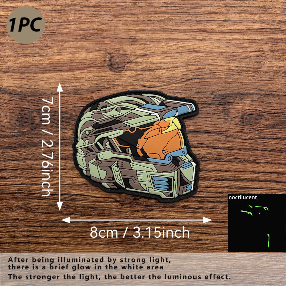A Helmet-Wearing Pattern Pvc S - Embroidery Effect incelemesi ve fiyatı