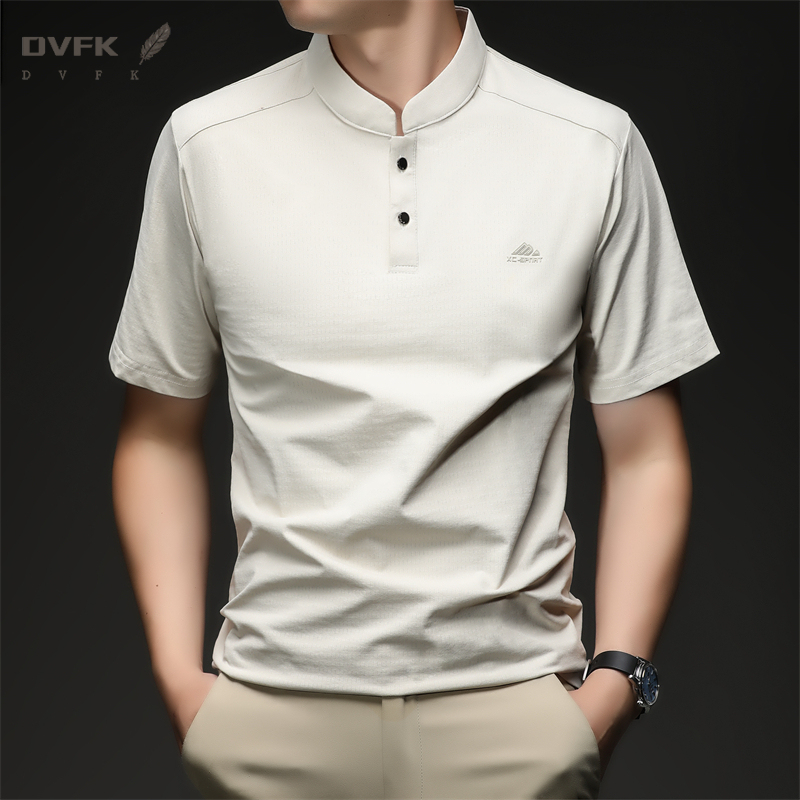 Mens Short Sleeve Mandarin Col - Embroidery Knit incelemesi ve fiyatı